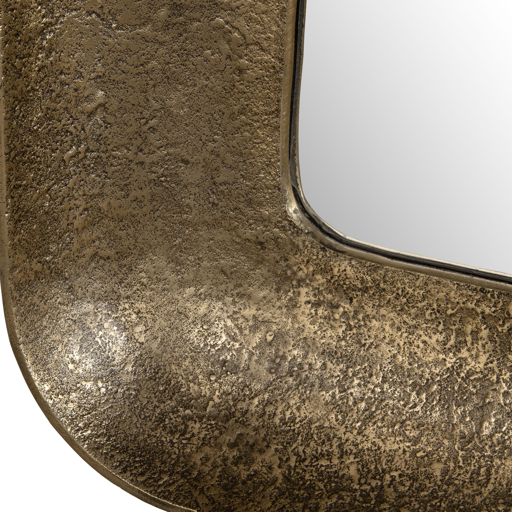 Alvaro Antique Brass Mirror large image 