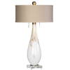 Cardoni White Glass Table Lamp, by Uttermost, 18" width x 32" height x 18" depth thumbnail 7