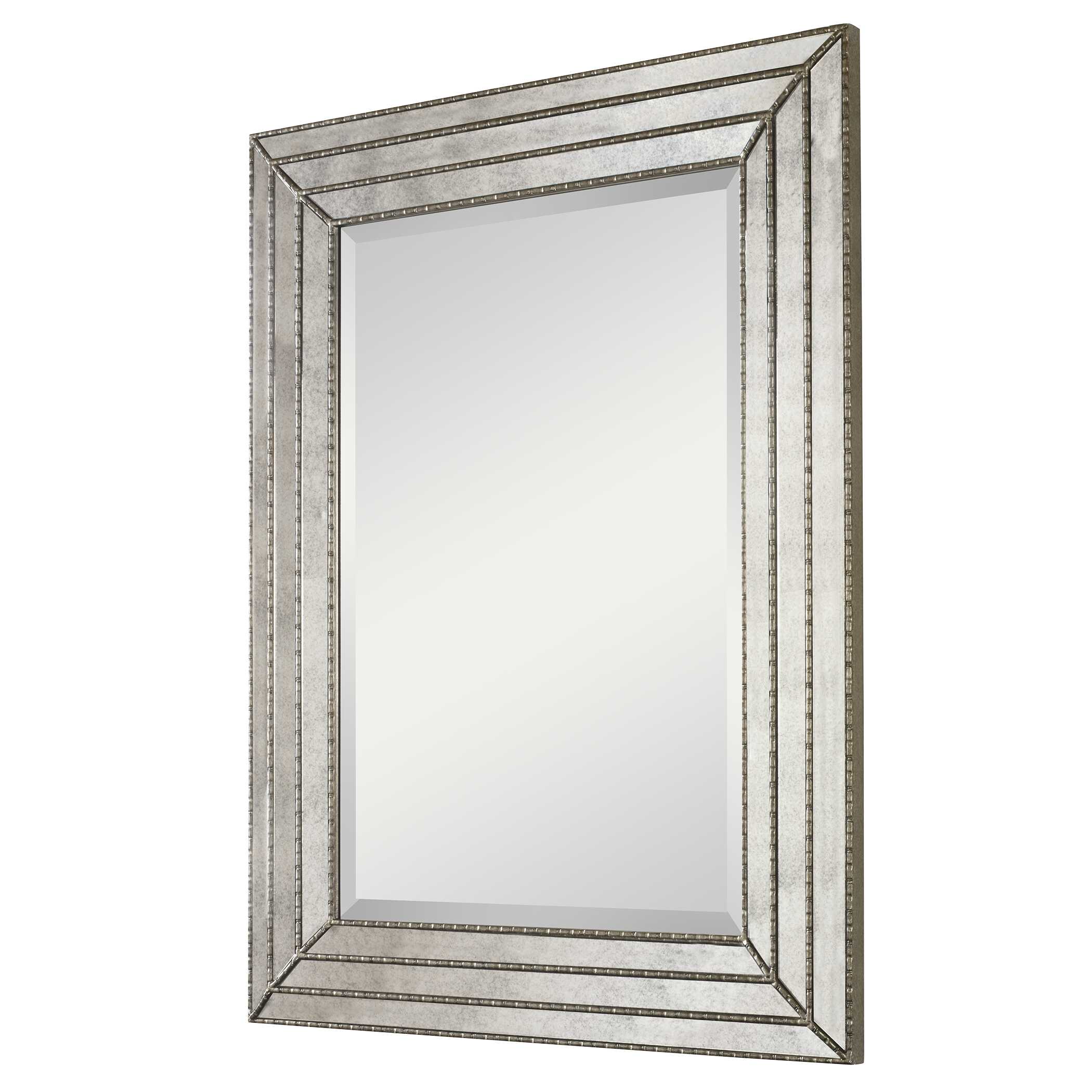 Seymour Antique Silver Mirror large image 