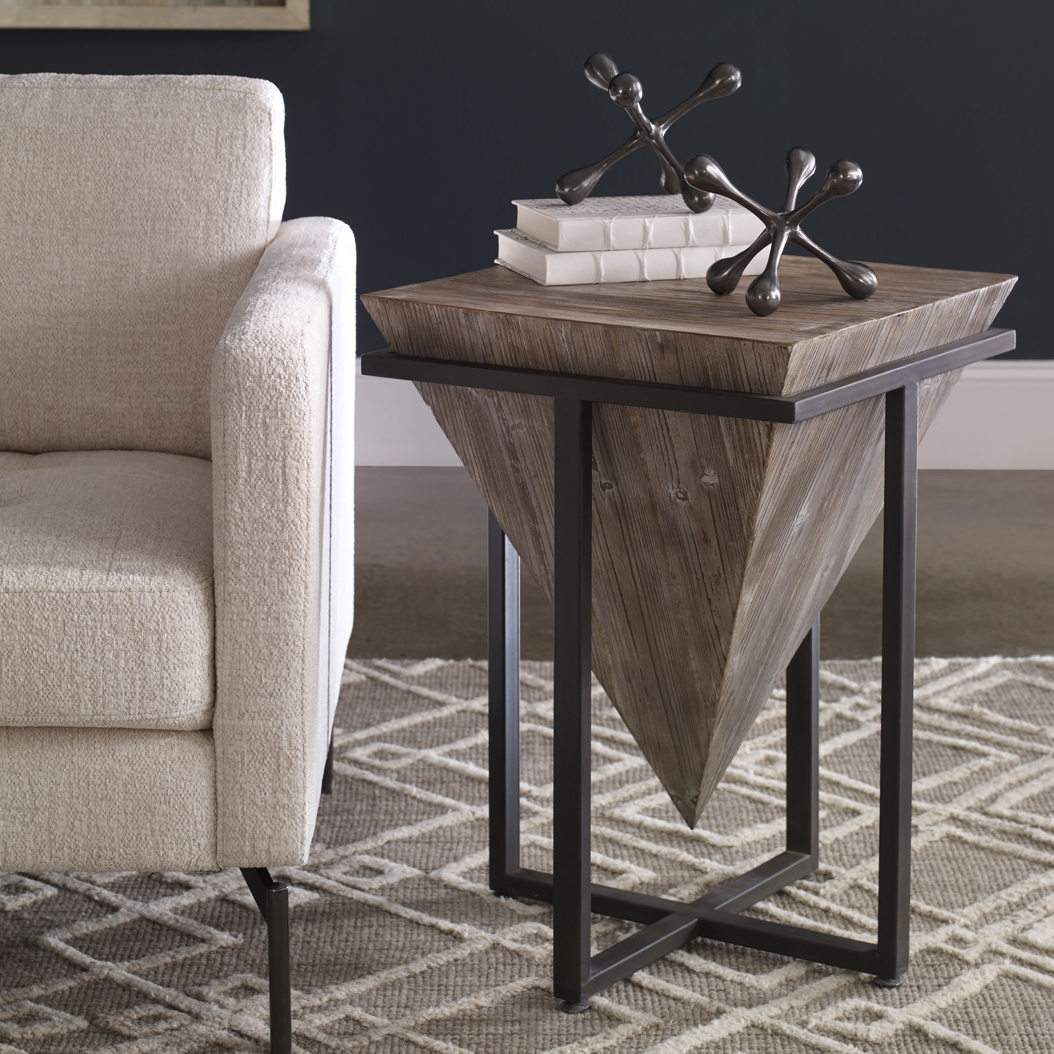 Bertrand Wood Accent Table, Furniture by Uttermost, 18.25" width x 25.25" height x 18.25" depth View 8