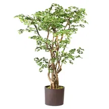 Online Designer Living Room Faux Eucalyptus Tree in Metal Planter