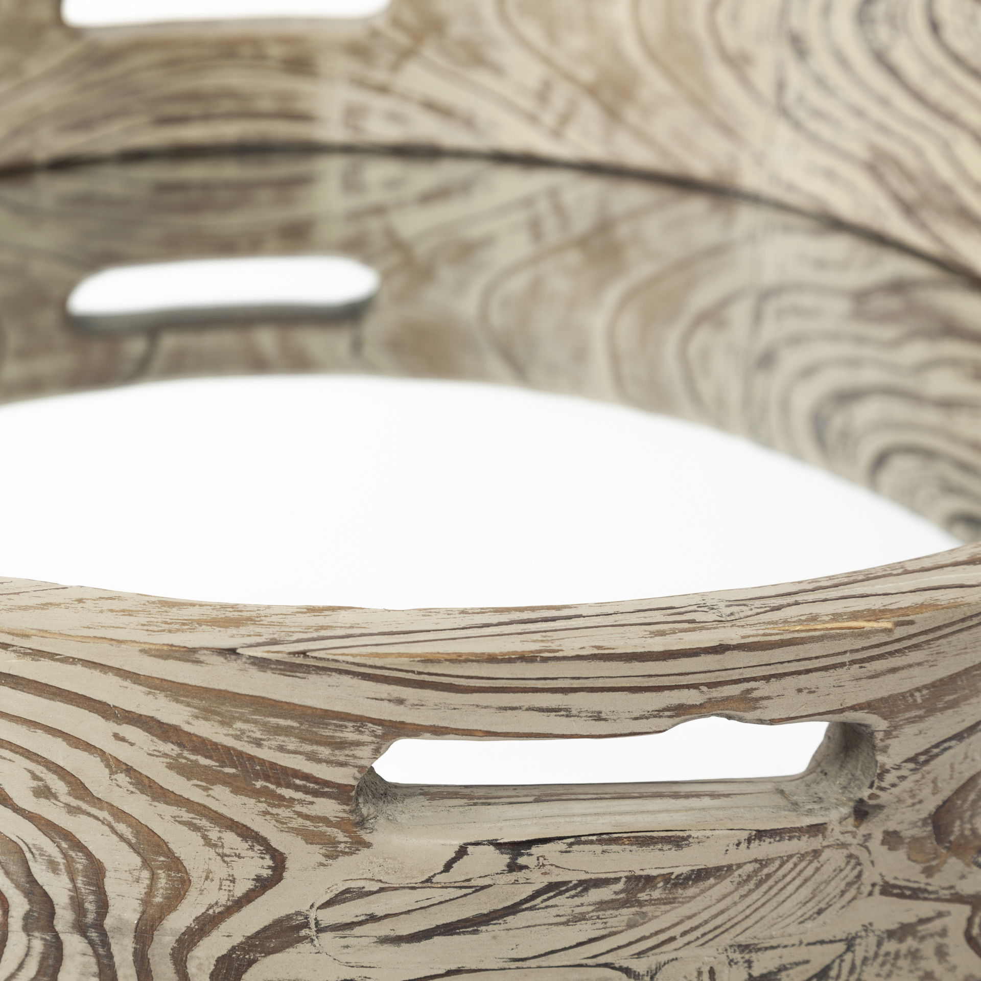 Whittier Small 20L x 20W Brown Wooden Mirrored Base Tray, Decorative Tray by Mercana, 20.08" length x 3.54" width x 20.08" height View 6