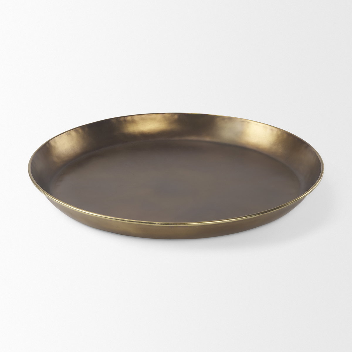 Eagan  Brass Aluminium Tray Large, Decorative Tray by Mercana, 24" length x 24" width x 2" height View 3