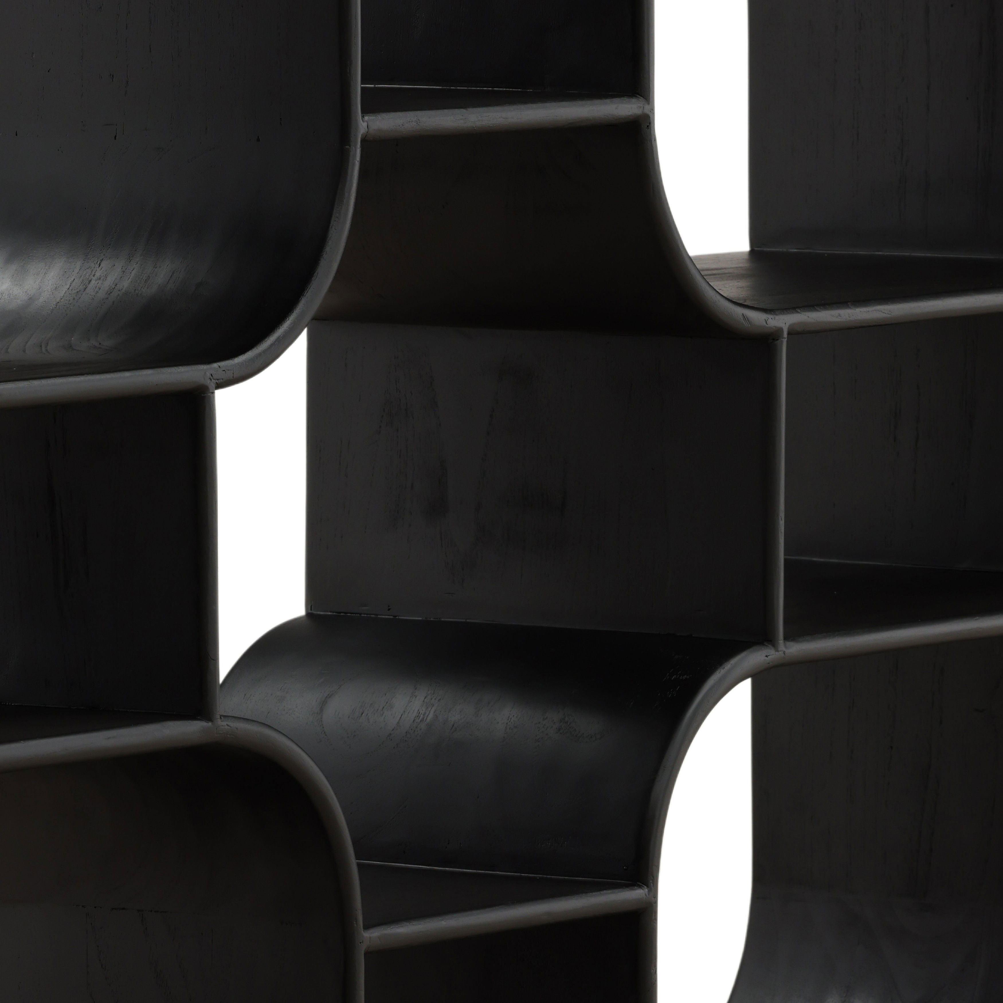 Gaetan Bookcase Black, Shelving & Bookcase by Dovetail, 67" width x 79" height x 16" depth View 5