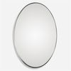 Pursley Brushed Nickel Oval Mirror, by Uttermost, 20" width x 30" height x 2.25" depth thumbnail 1