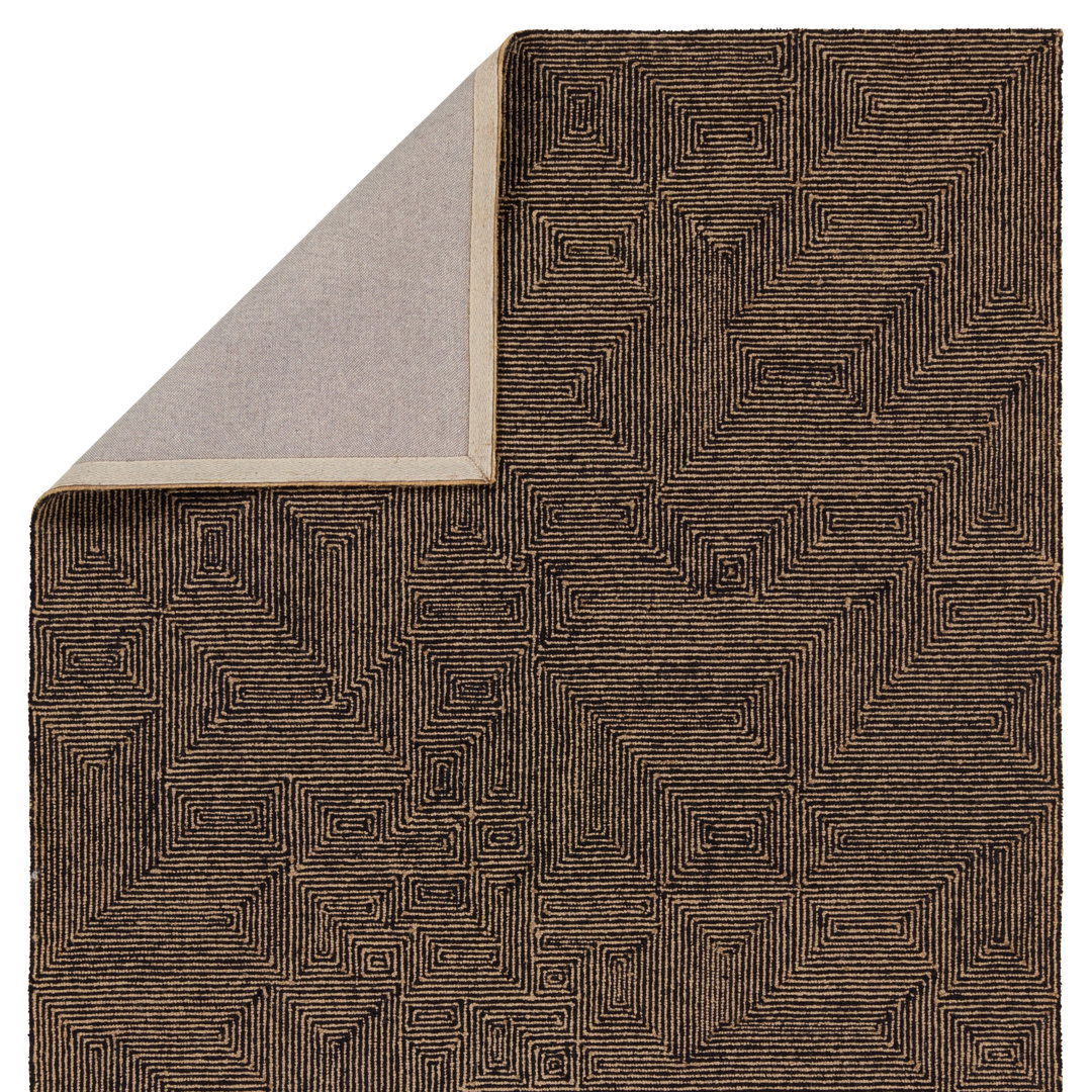 Quarion Handmade Geometric Tan/Black large image 