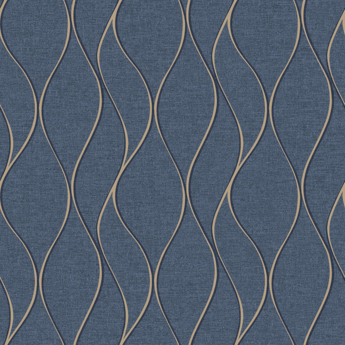 Wave Ogee Blue Peel & Stick Wallpaper, by York Wall, 16'6" length x 1'8.5" width x 0.02" depth