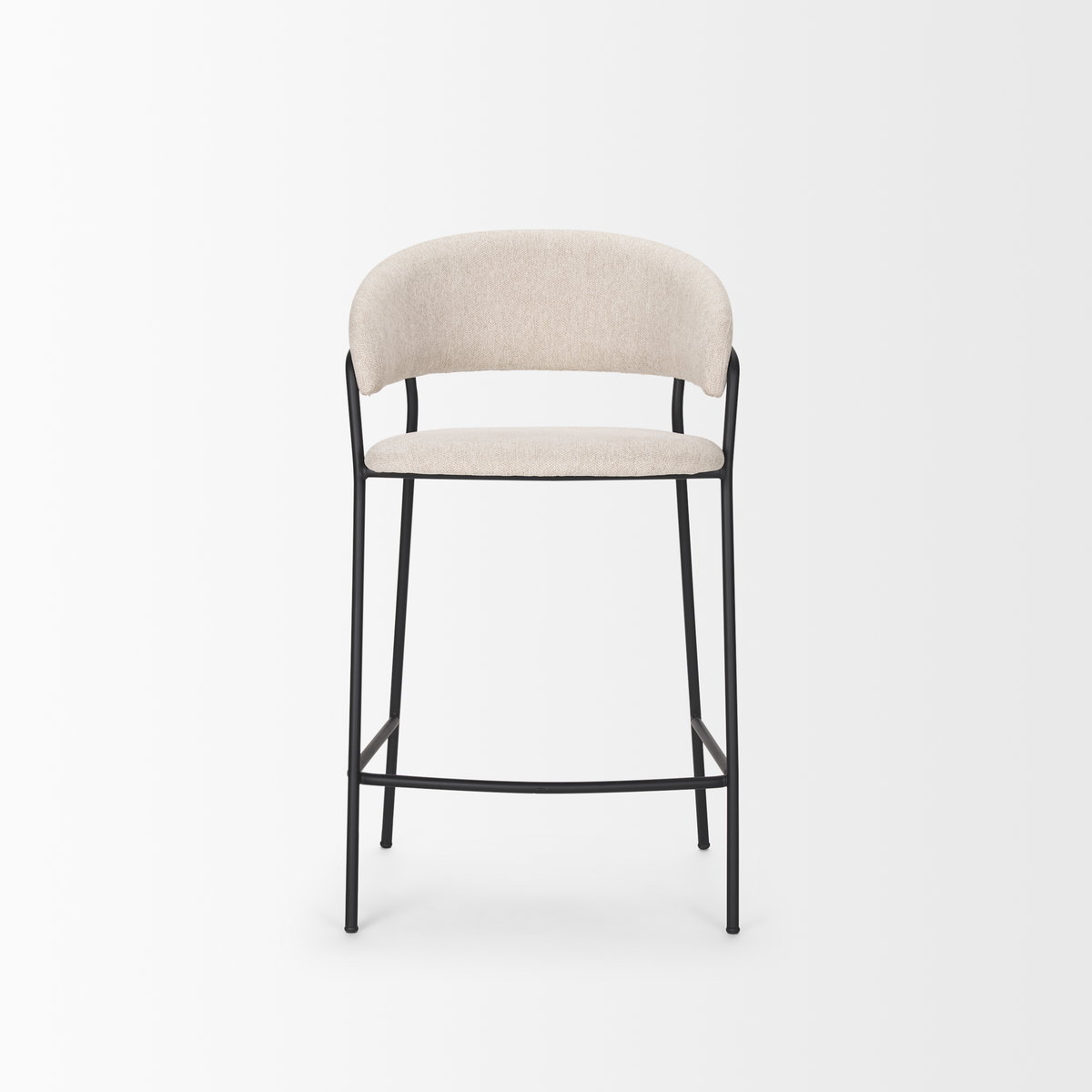 Carolyn Open Back 25.9in Seat Counter Stool | Oatmeal, Counter & Bar Stool by Mercana, 19.29" length x 20.4" width x 35.8" height View 3