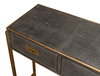 Shagreen Gold & Gray Console, Console Table by Sarreid, 49" length x 12" width x 34" height thumbnail 11