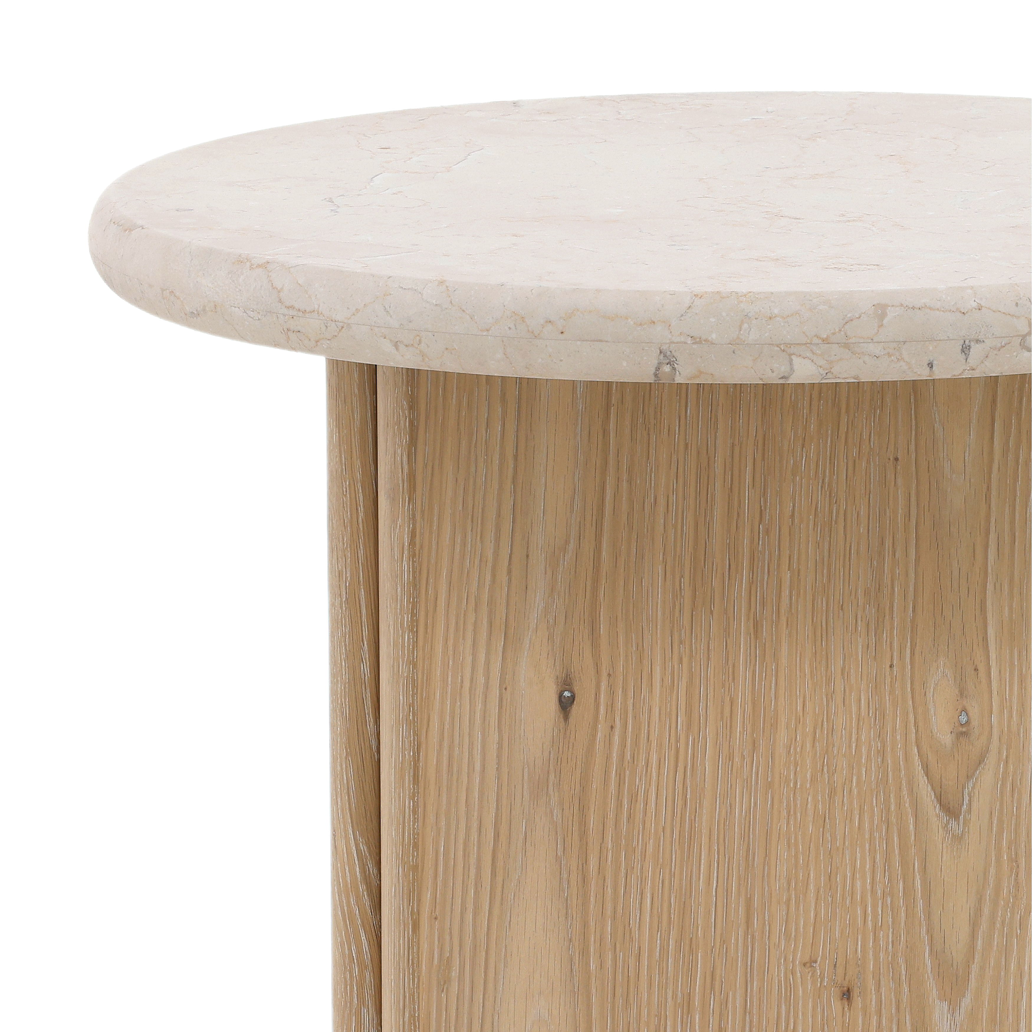 Oja Side Table, Side & End Table by Dovetail, 23.5" width x 19.76" height x 23.5" diameter x 23.5" depth View 3