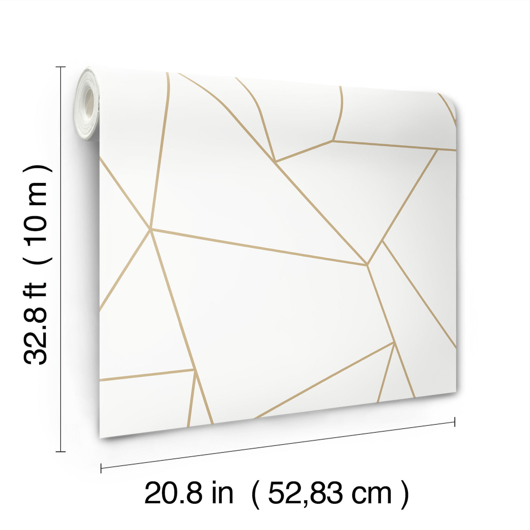 Nazca White & Gold Wallpaper large image 