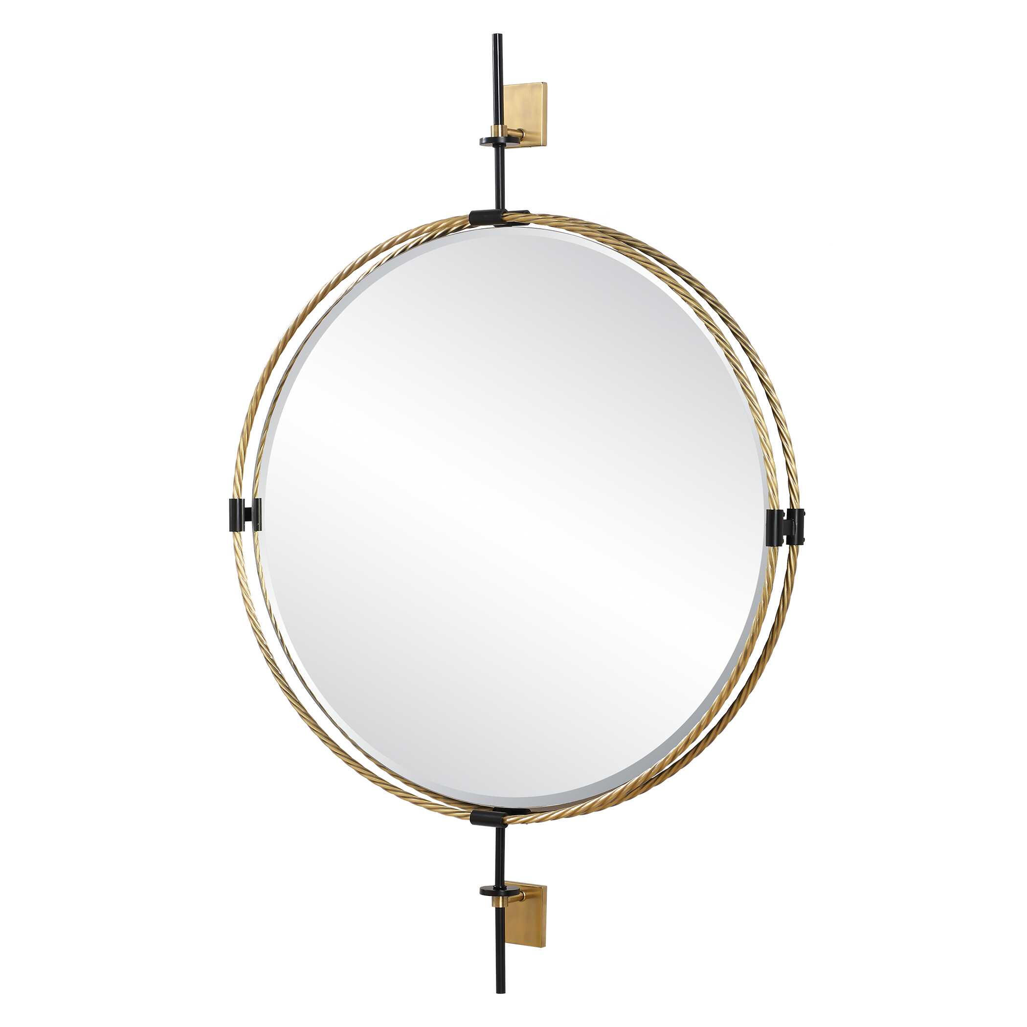 Guardrail Round Mirror, by Uttermost, 31" width x 47.75" height x 3.75" depth View 5