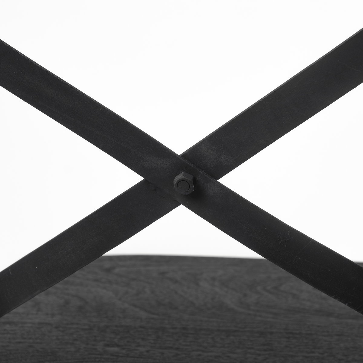 Etienne Low Back 26.25in Seat Counter Stool | Black Wood with Metal, Counter & Bar Stool by Mercana, 20.3" length x 22" width x 41.5" height View 8