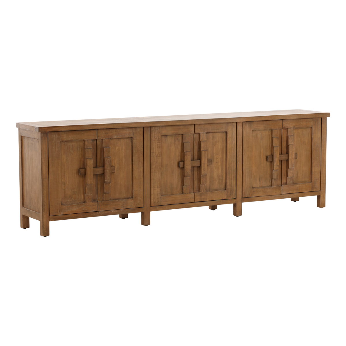 Ashlin Sideboard Brown, Sideboards & Buffet by Dovetail, 110.5" width x 34.12" height x 18.75" depth View 1