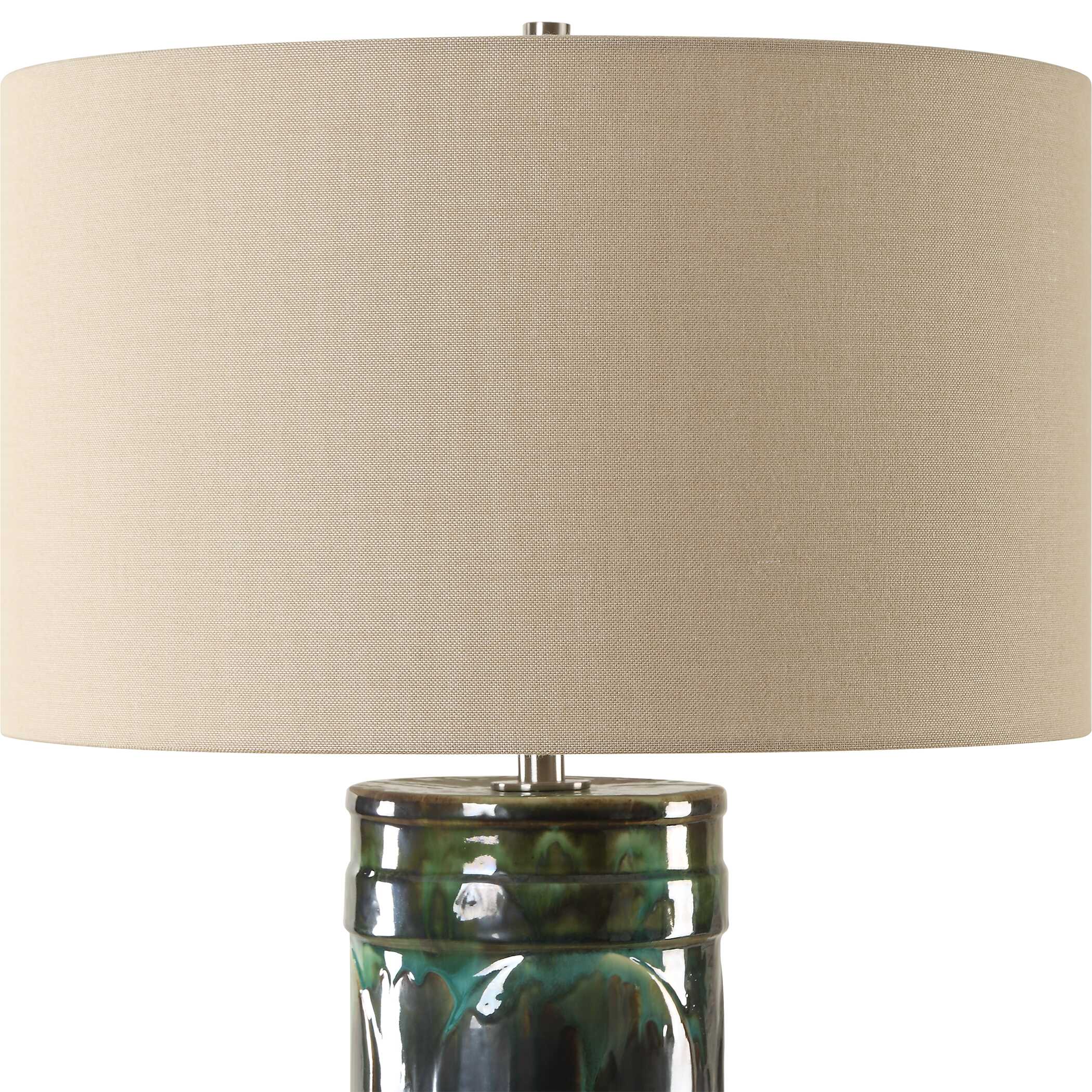 Loch Green Glaze Table Lamp large image 