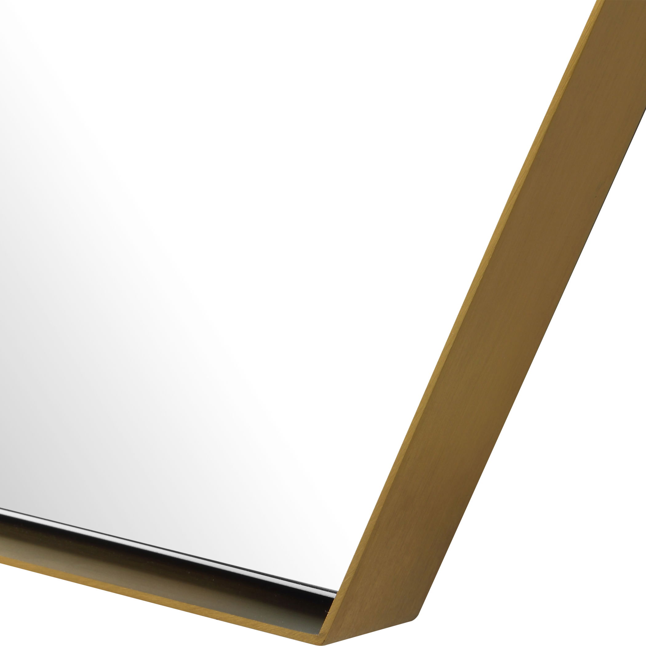 Ankara Brass Hexagon Mirror large image 