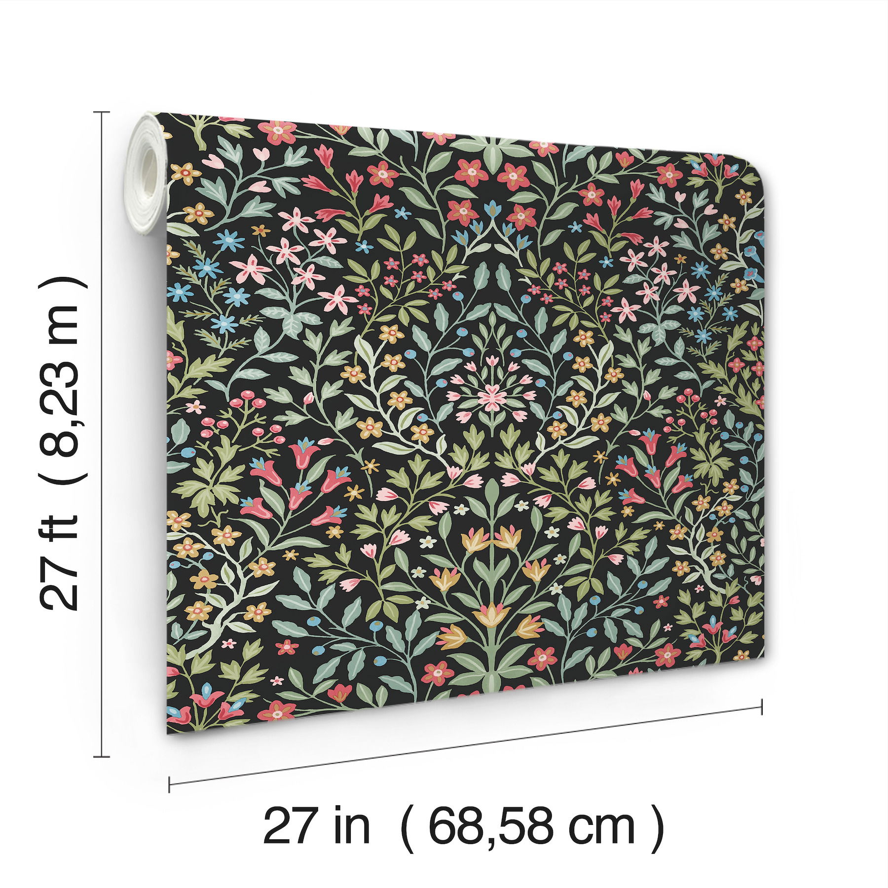 Garden Black & Multicolor Terrace Wallpaper Garden Black & Multicolor Terrace Wallpaper large image