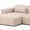 Brooklyn Chaise Sectional Cream, Sectional Sofa by Dovetail, 134.25" width x 29.5" height x 65" depth thumbnail 5