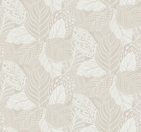Vinca White Metallic Wallpaper