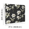 Large Parrot Tulip Black Peel & Stick Wallpaper thumbnail 5