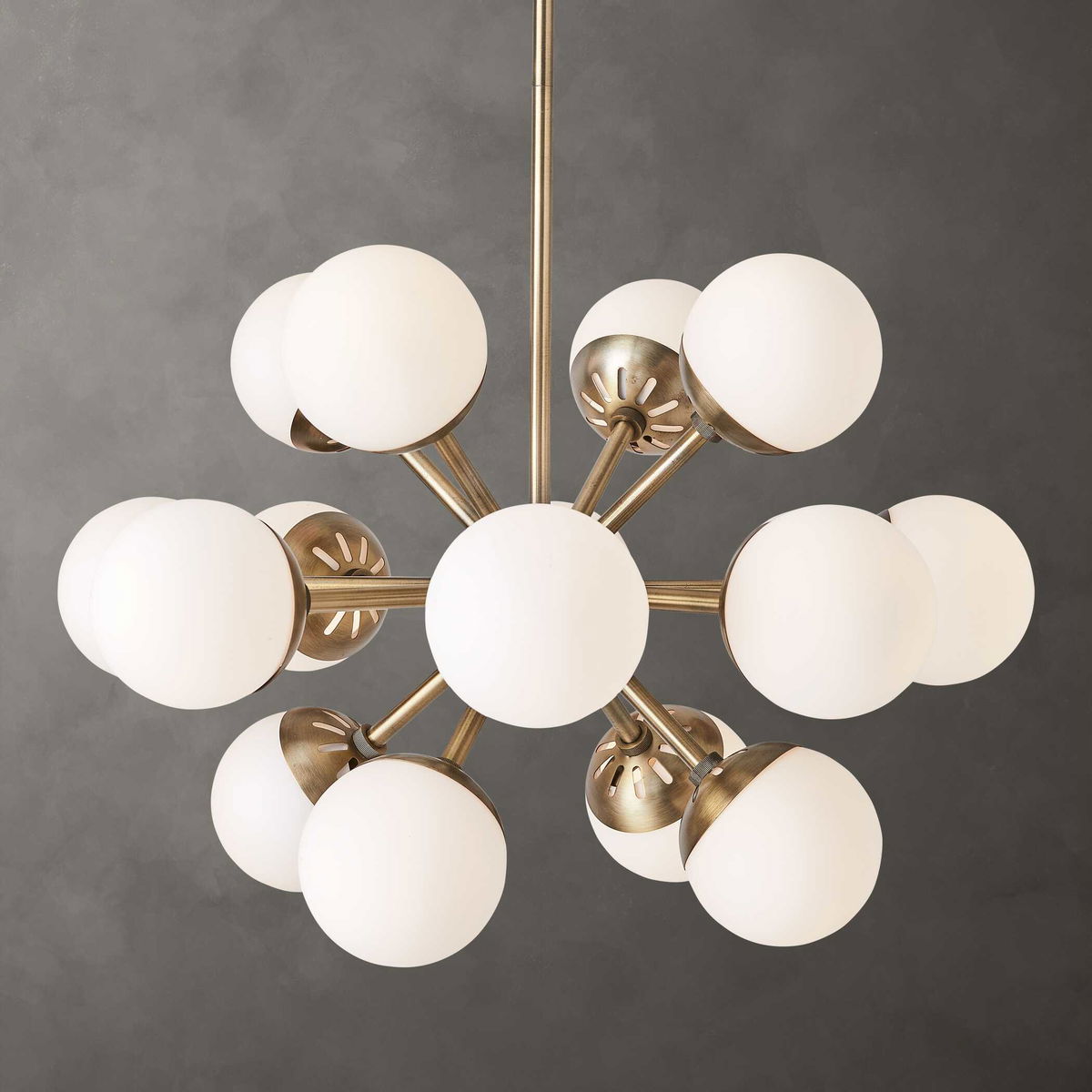 Droplet 16 Light Sputnik Chandelier, by Uttermost, 28.12" width x 17.12" height x 28.12" diameter View 2