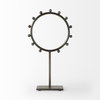 Elio  Large Studded Hoop Object, Decorative Object by Mercana, 8.27" length x 2.95" width x 14.96" height thumbnail 2