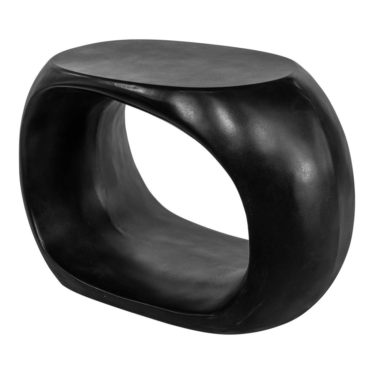 Albers Outdoor Stool Black, Outdoor Chair by Moe's Home, 2'2.75" width x 1'5.75" height x 1'2.75" depth View 2