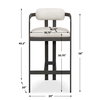 Kalmar Outdoor Bar Stool, Outdoor Stool by Uttermost, 1'8" width x 3'4.2" height x 1'8" depth thumbnail 3