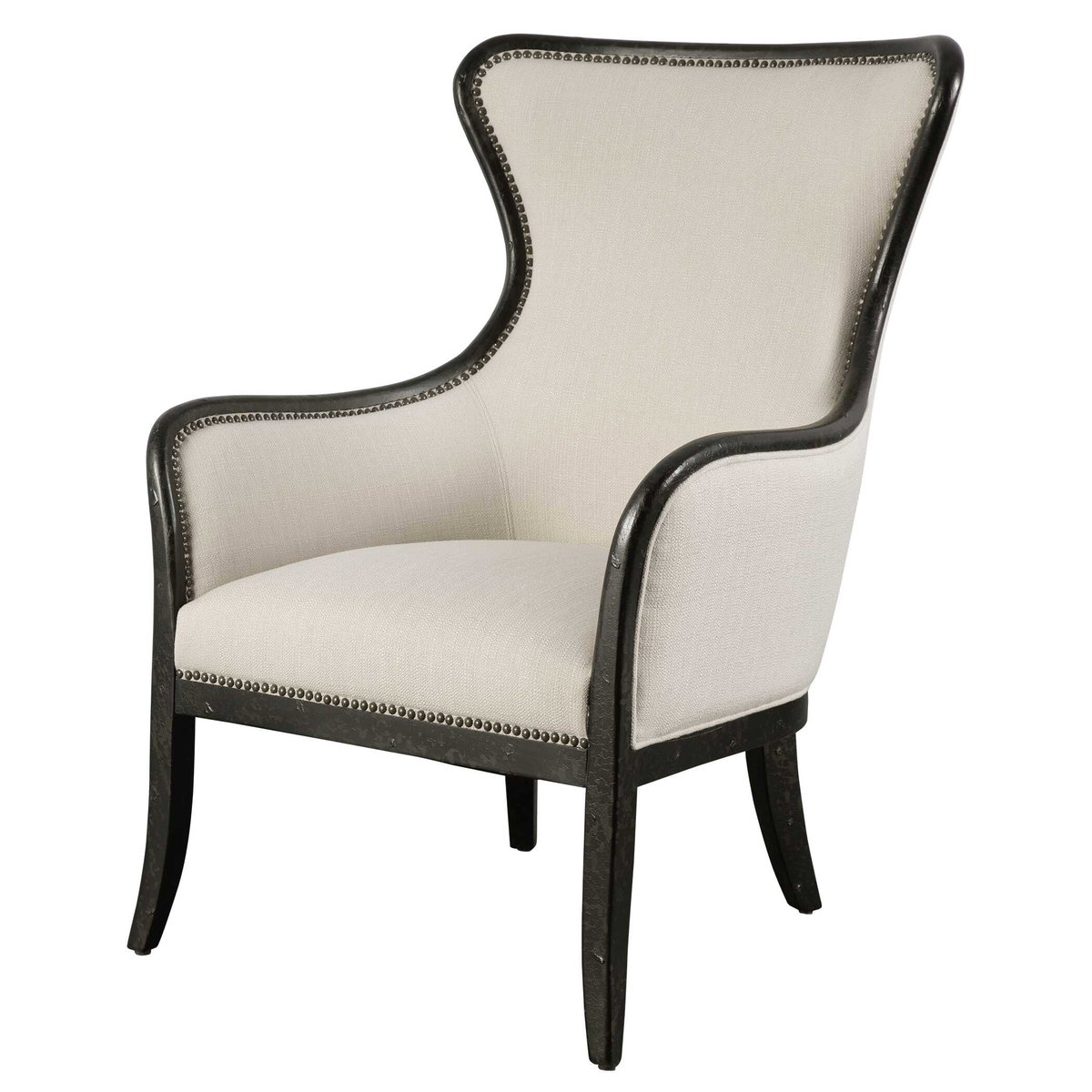 Sandy Wing Back Armchair, Accent Chair by Uttermost, 29" width x 41" height x 30" depth View 5
