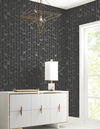 Perfect Petals Black & Silver Wallpaper, by York Wall, 32'9.48" length x 1'8.8" width x 0.02" depth thumbnail 3