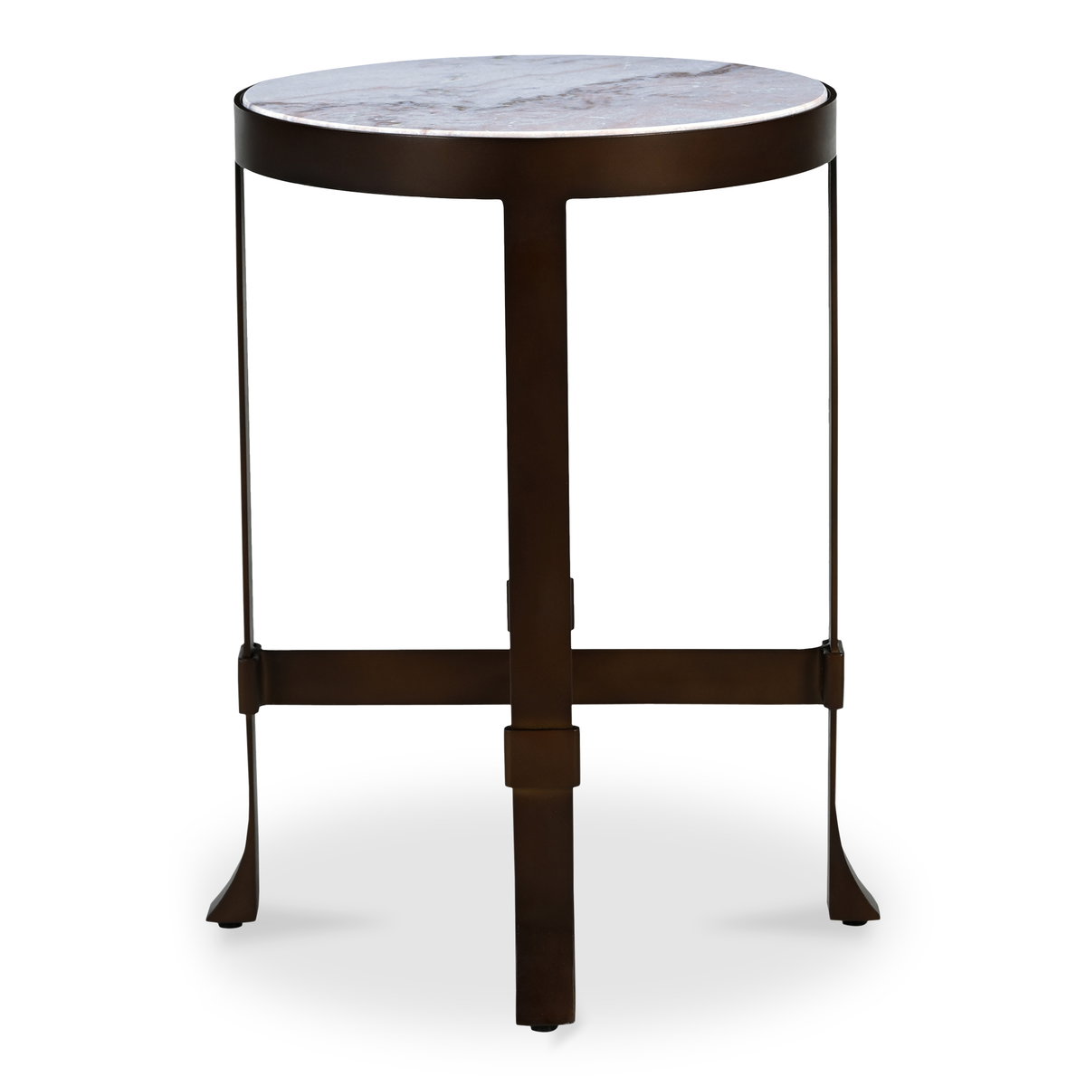 Holli Side Table White Marble, Side & End Table by Moe's Home, 16" width x 23" height x 16" depth View 1