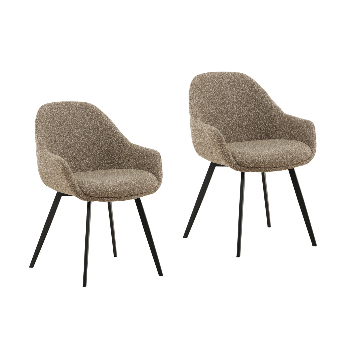 Shauna Dining Chair Set of 2 Coffee, by Dovetail, 22.5" width x 32.75" height x 24" depth
