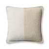 Brigette Romanek x Loloi Ivory Pillow, Decorative Pillow, 18" length x 18" width thumbnail 1