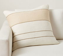 Online Designer Other Headland Striped Pillow & Down Feather Insert Bundle, 24" x 24", Neutral