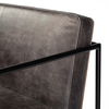 Stamford 36' Total Height Black Leather Seat with Wood Back, Metal Frame Counter Stool thumbnail 7