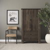 Toni Dark Brown Wood with Chestnut Leather Dining Chair thumbnail 1