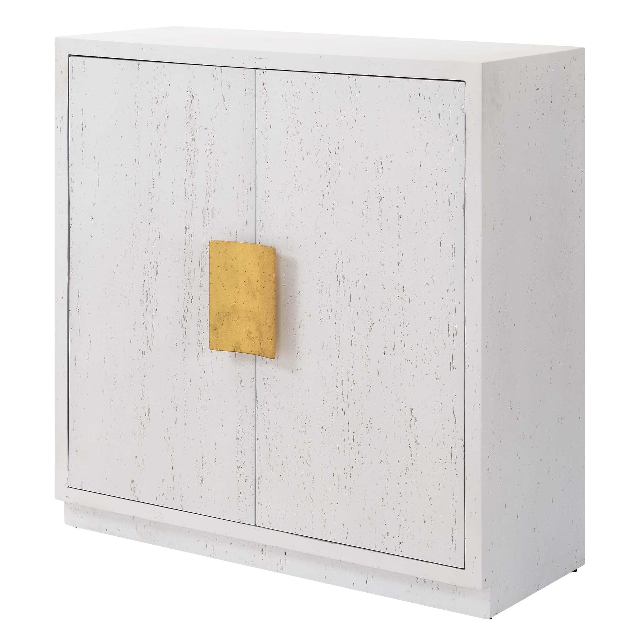 Emma 2 Door White Cabinet, Furniture by Uttermost, 32" width x 32.25" height x 14.25" depth View 5