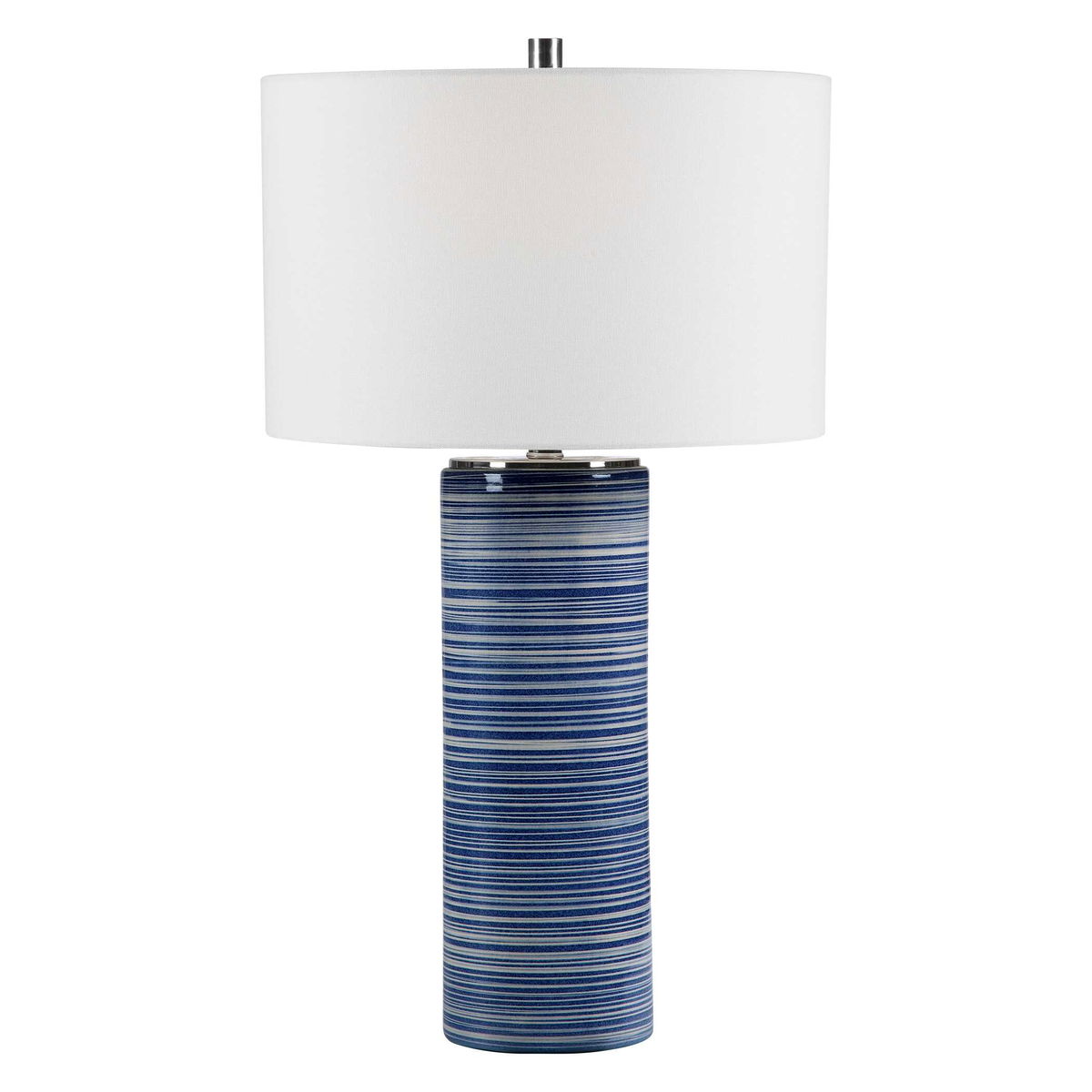 Montauk Striped Table Lamp, by Uttermost, 16" width x 28.5" height x 16" depth View 6