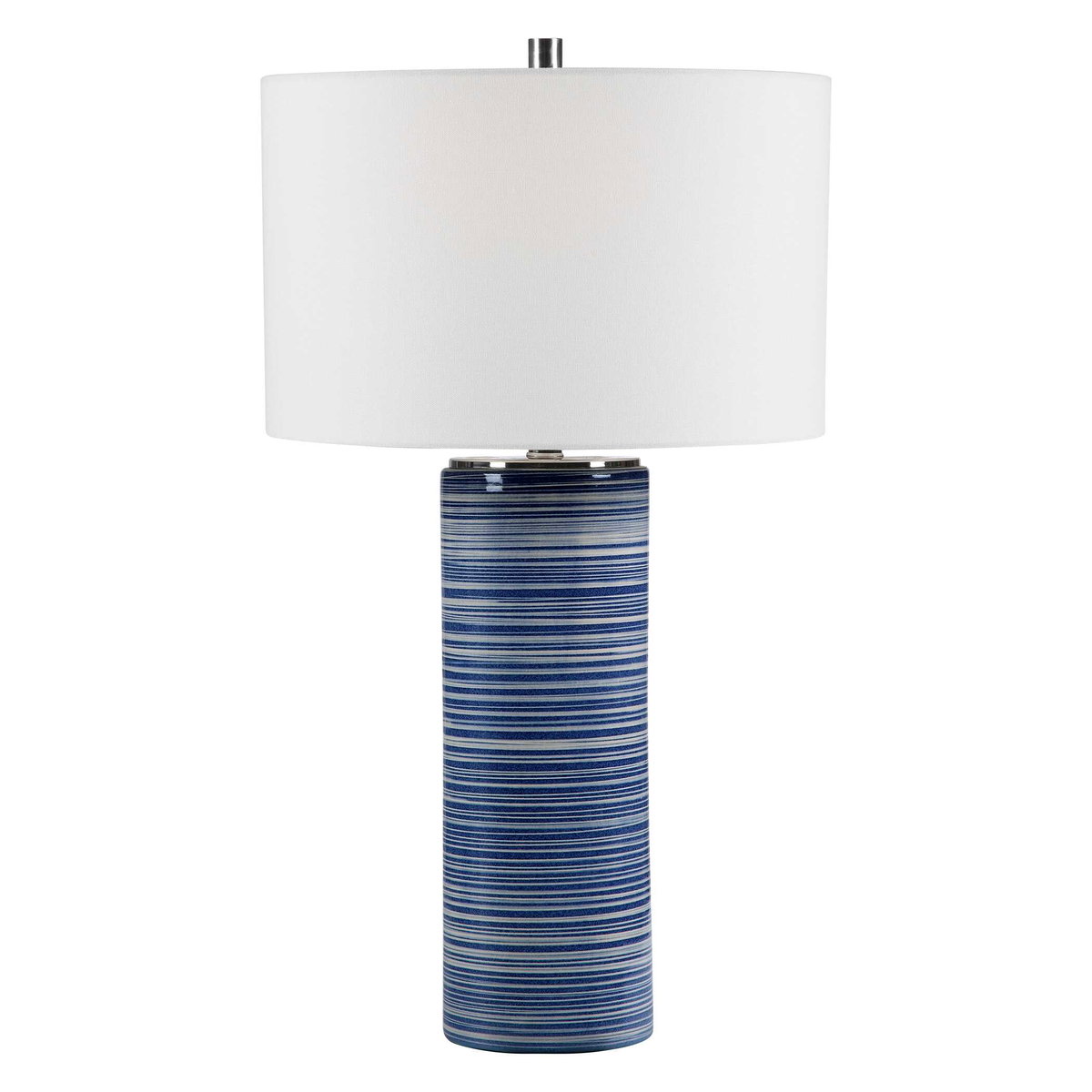 Montauk Striped Table Lamp, by Uttermost, 16" width x 28.5" height x 16" depth View 6