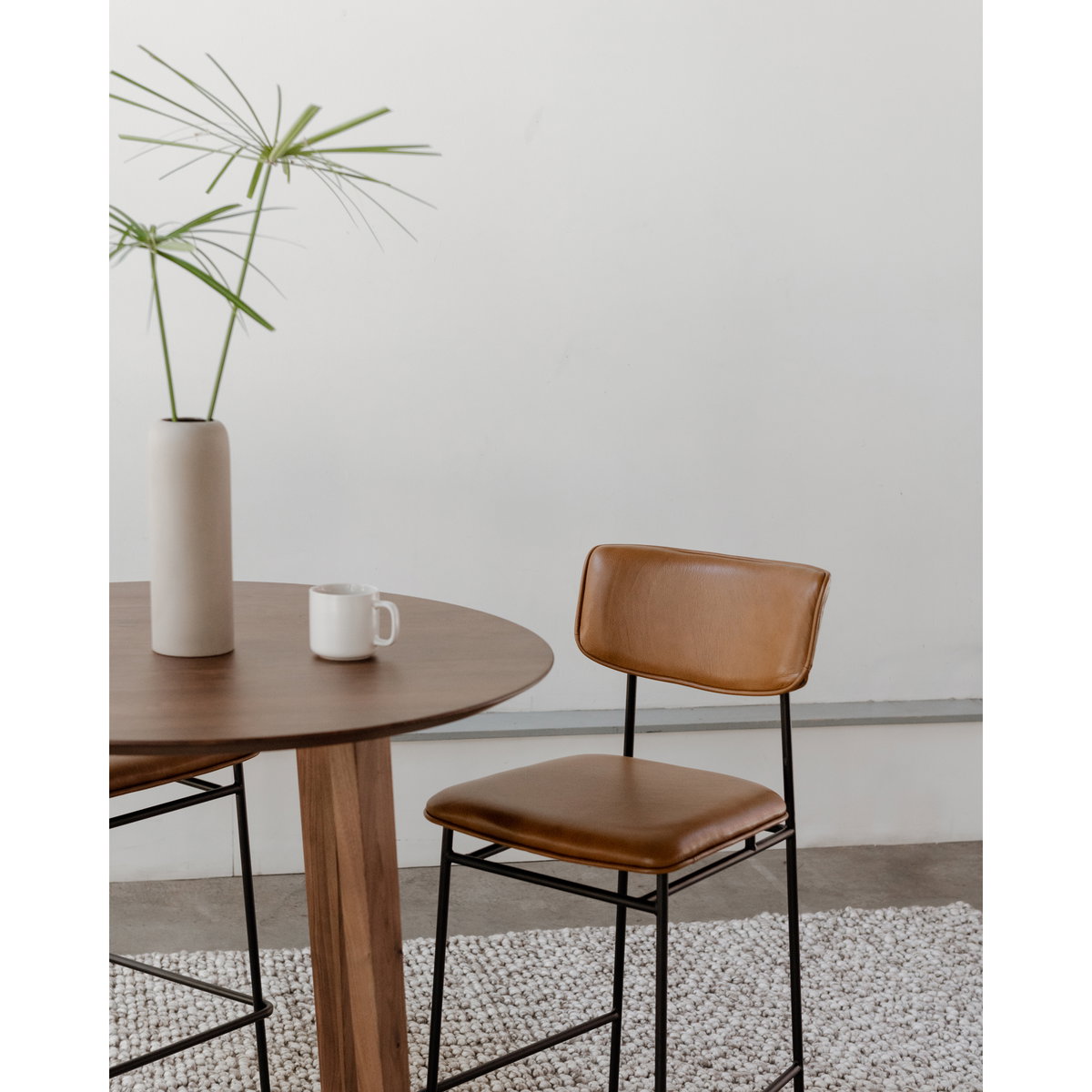 Sailor Bar Stool Brown, Counter & Bar Stool by Moe's Home, 18.1" width x 42.5" height x 21.5" depth View 5