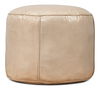 Soccerball Stool, Taupe Leather, Seating by Sarreid, 22" length x 22" width x 18" height thumbnail 4