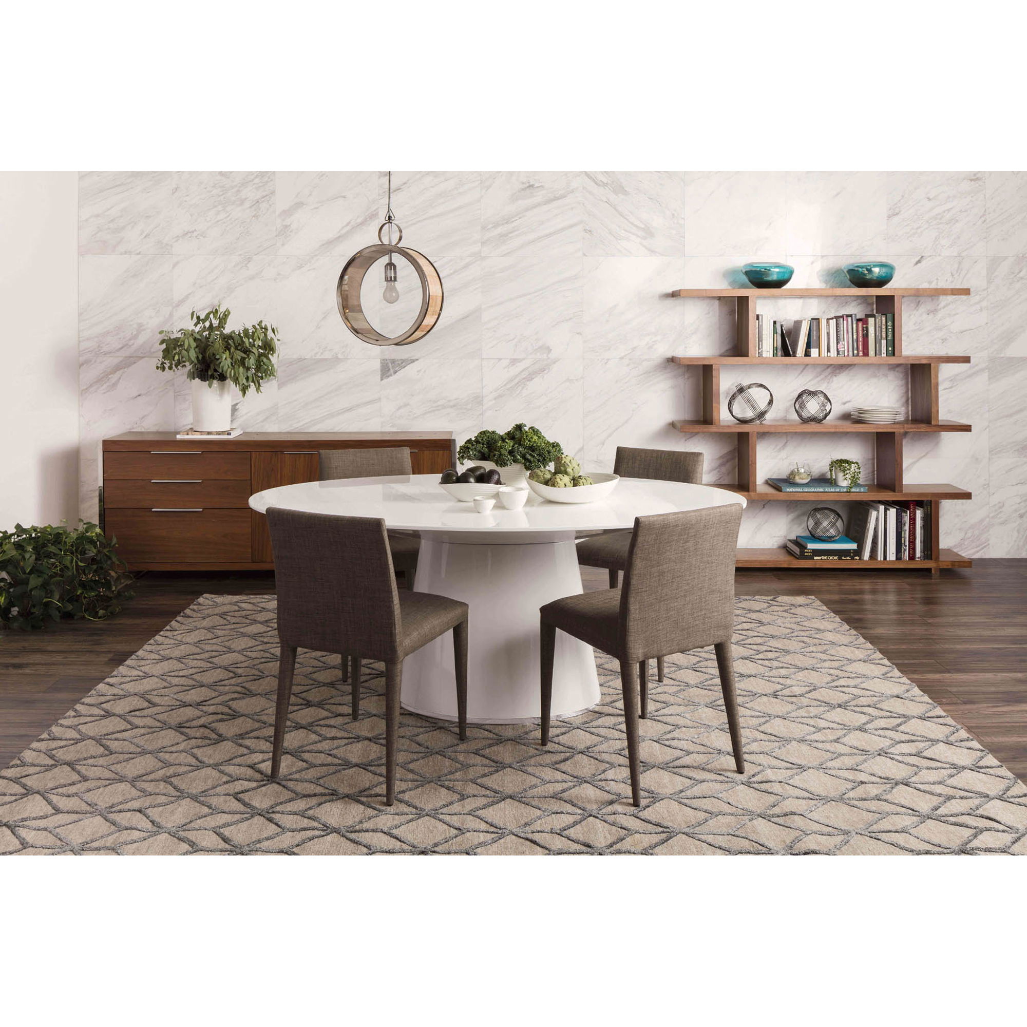 Otago Oval Dining Table White large image 