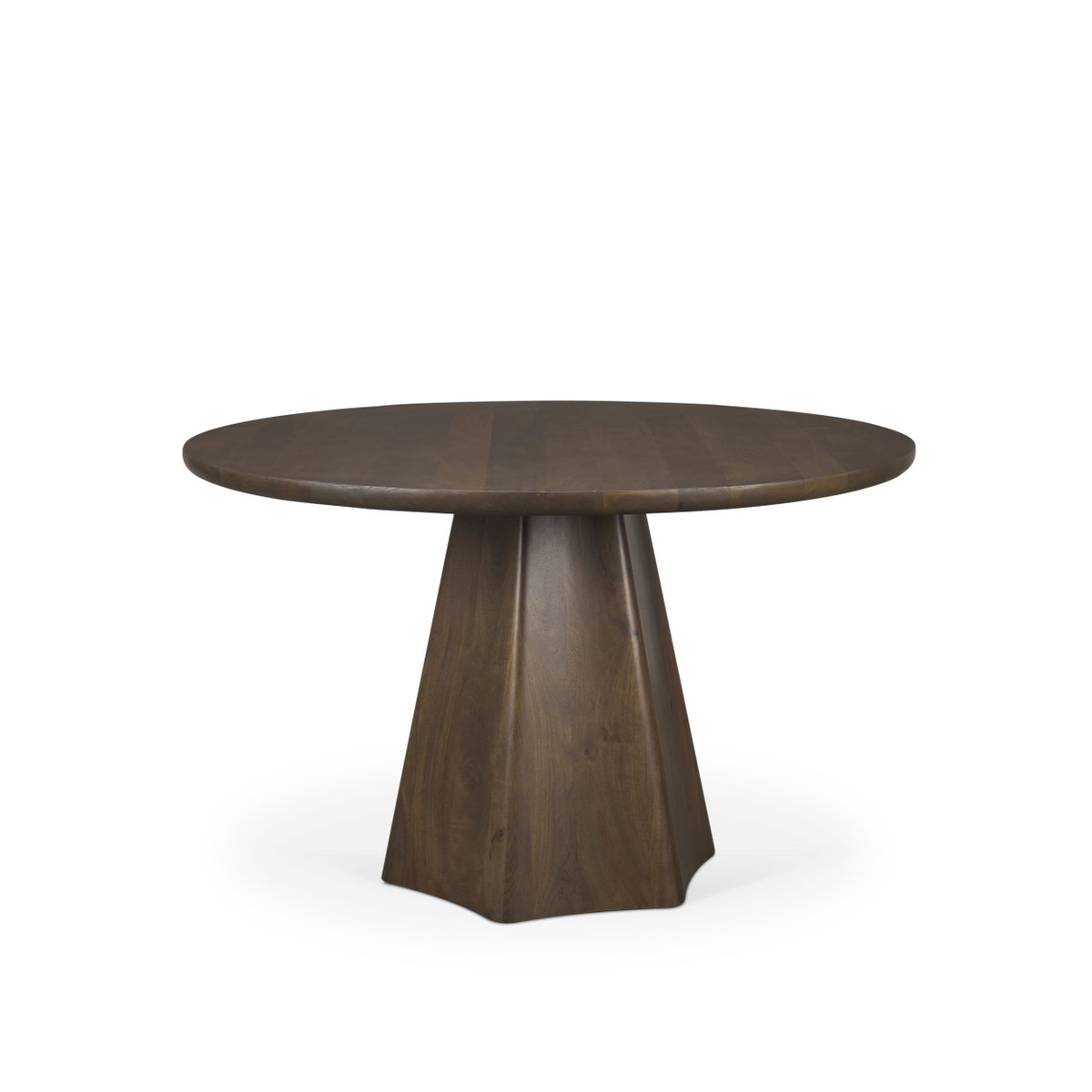 Jovani 48' Round Pedestal Dining Table | Modern | Dark Brown Wood | Seats 4, by Mercana, 48" length x 48" width x 30" height View 1