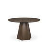 Jovani 48' Round Pedestal Dining Table | Modern | Dark Brown Wood | Seats 4, by Mercana, 48" length x 48" width x 30" height thumbnail 1