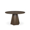 Jovani 48' Round Pedestal Dining Table | Modern | Dark Brown Wood | Seats 4, by Mercana, 48" length x 48" width x 30" height thumbnail 1