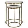 Aragon White Nesting Tables Set/2, Furniture by Uttermost, 19.5" width x 24" height x 19.5" depth thumbnail 5