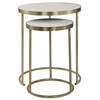 Aragon White Nesting Tables Set/2, Side & End Table by Uttermost, 19.5" width x 24" height x 19.5" depth thumbnail 5