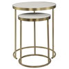 Aragon White Nesting Tables Set/2, Side & End Table by Uttermost, 19.5" width x 24" height x 19.5" depth thumbnail 5