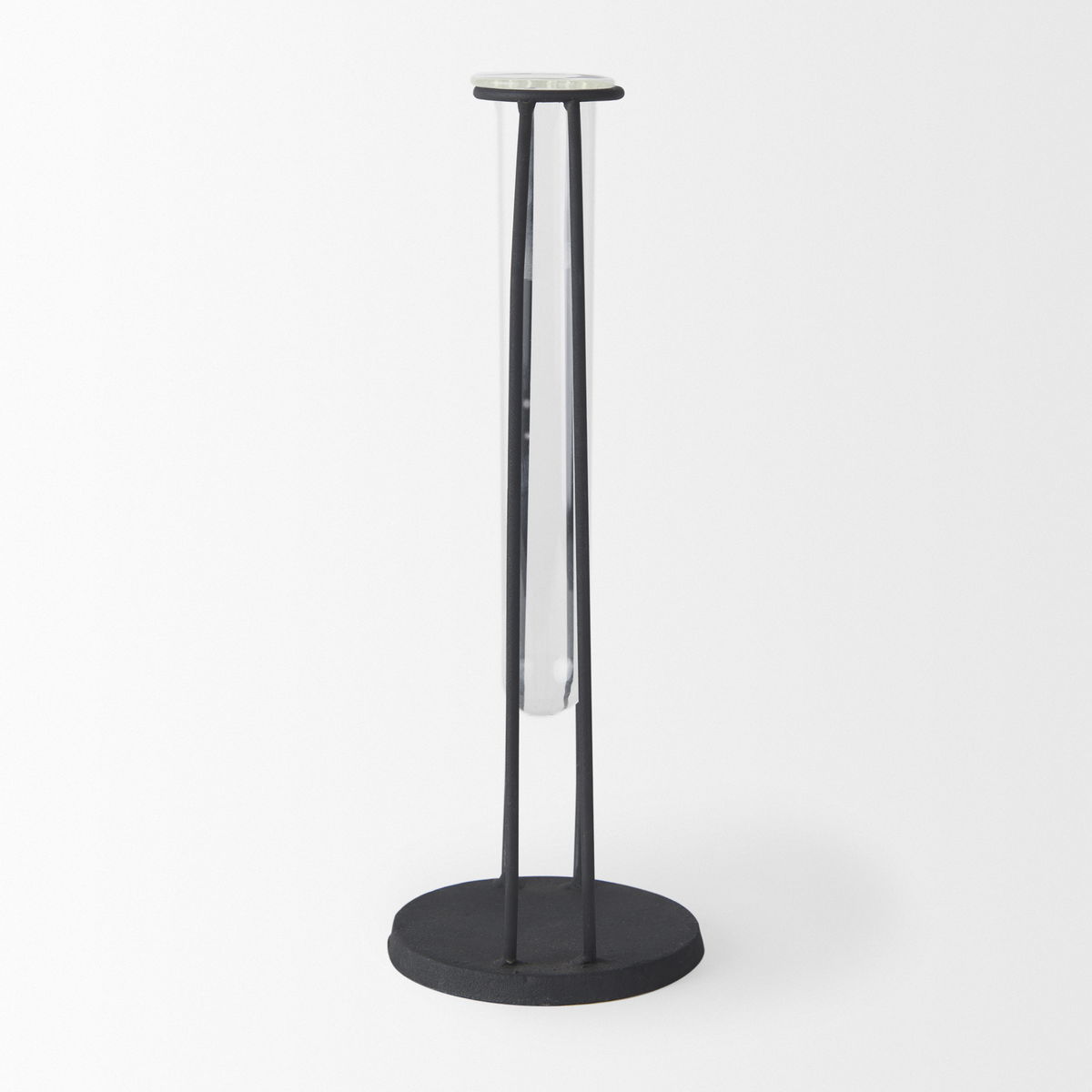 Aria 4.5L x 3.9W x 11.0H Metal and Glass Holder Object, Decorative Object by Mercana, 4.72" length x 3.94" width x 11.02" height View 6
