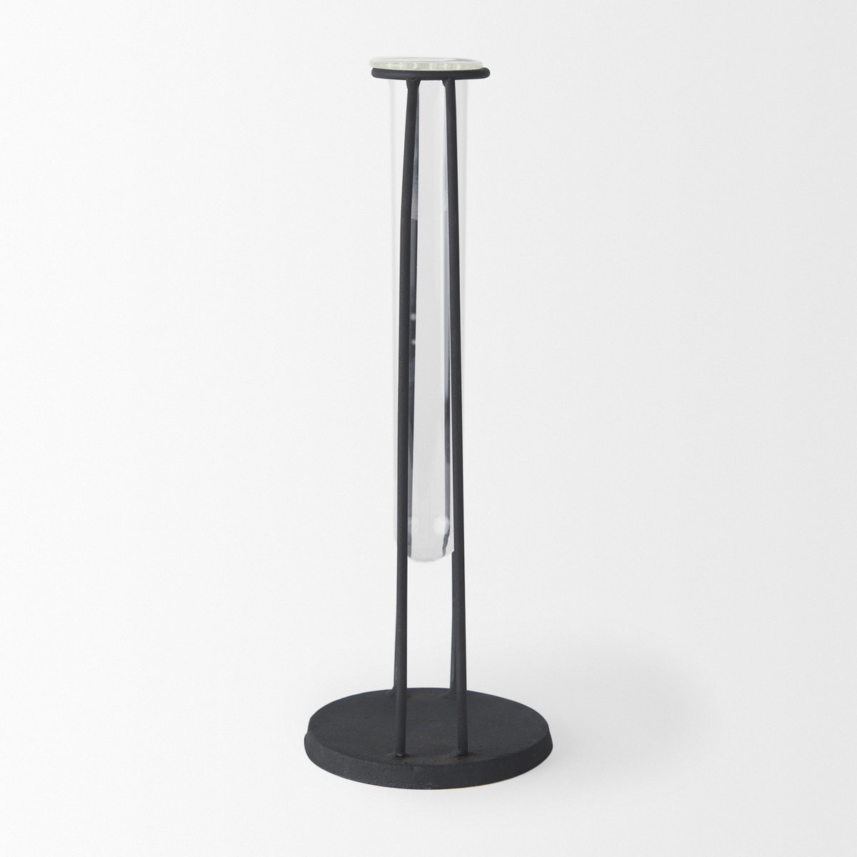 Aria 4.5L x 3.9W x 11.0H Metal and Glass Holder Object, Decorative Object by Mercana, 4.72" length x 3.94" width x 11.02" height View 6